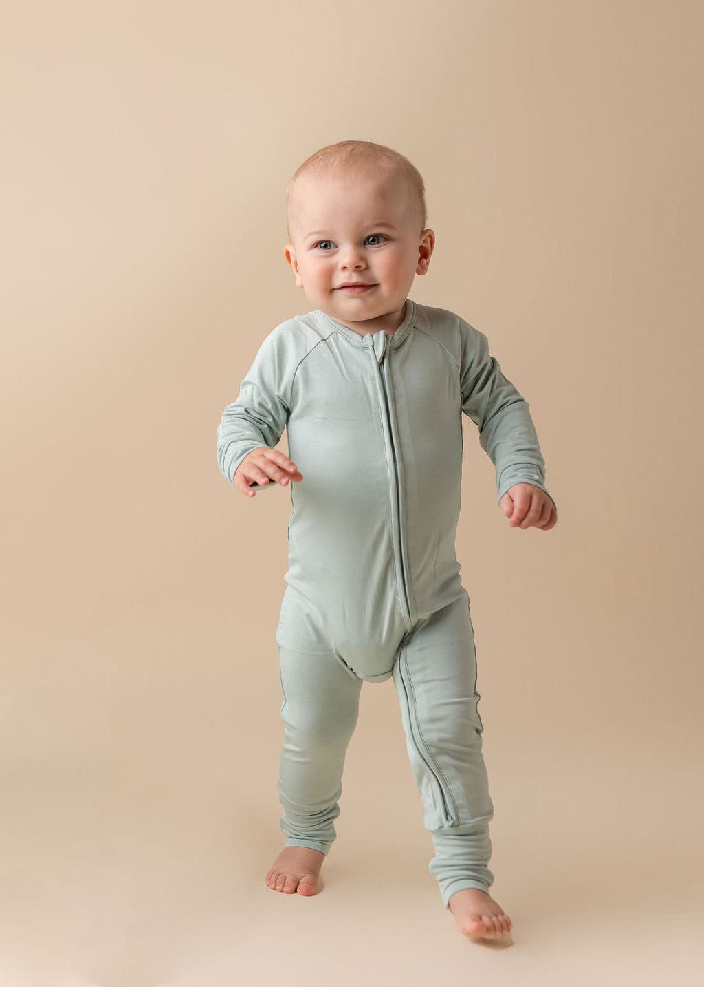 Seafoam Zipper Romper.