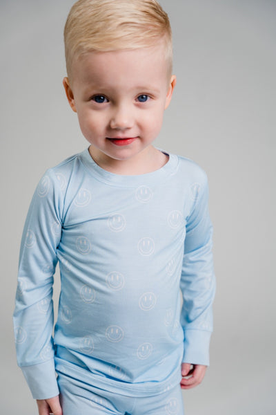 Ocean Blue Smiley Two Piece Set.